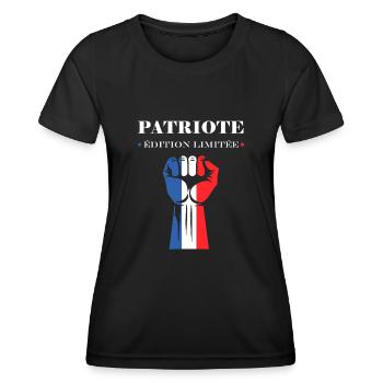 Patriot Limitierte Auflage - Frauen Funktions-T-Shirt - Schwarz - Vorne - AI Model Female 172 light (172cm)