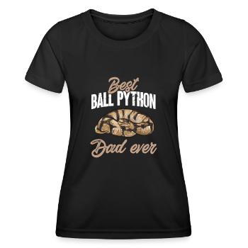 Ball Python Schlange Königspython - Frauen Funktions-T-Shirt - Schwarz - Vorne - AI Model Female 172 light (172cm)