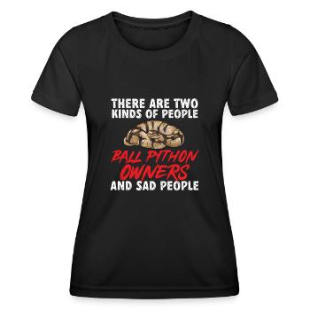 Ball Python Schlange Königspython - Frauen Funktions-T-Shirt - Schwarz - Vorne - AI Model Female 172 light (172cm)