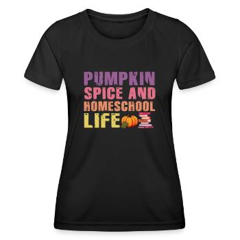 Épices à la citrouille et vie à la maison - T-shirt sport Femme - noir - Devant - AI Model Female 172 light (172cm)