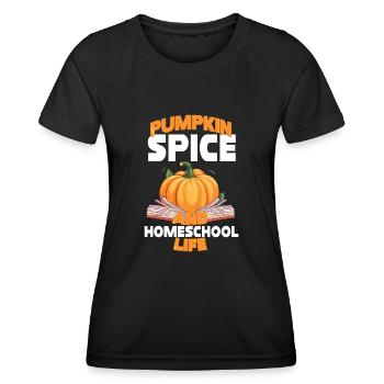 Pumpkin Spice et la vie à la maison - T-shirt sport Femme - noir - Devant - AI Model Female 172 light (172cm)