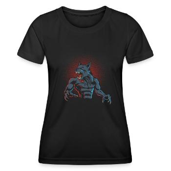 Werwolf - Frauen Funktions-T-Shirt - Schwarz - Vorne - AI Model Female 172 light (172cm)