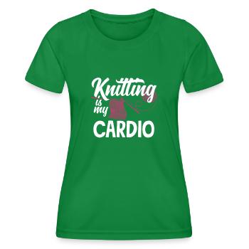 Lustiges Stricken Stricknadel Geschenk - Frauen Funktions-T-Shirt - Kelly Green - Vorne - AI Model Female 172 dark (172cm)