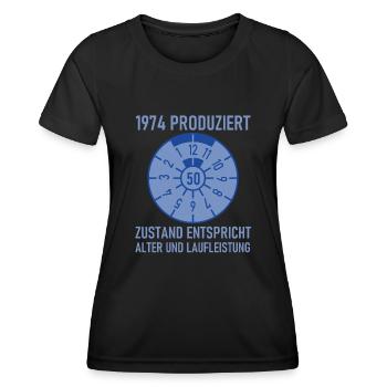 HU Zustand entspricht Alter und Laufleistung Auto - Frauen Funktions-T-Shirt - Schwarz - Vorne - AI Model Female 172 light (172cm)