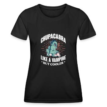 Chupacabra comme un vampire mais plus cool - T-shirt sport Femme - noir - Devant - AI Model Female 172 light (172cm)