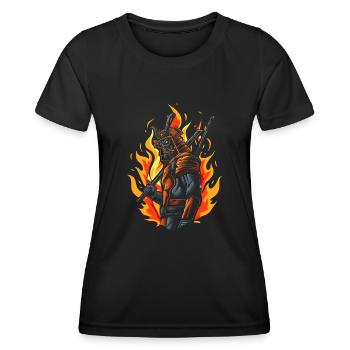 Japanese Samurai - Women's Functional T-Shirt - black - Front - AI Model Female 172 light (172cm)