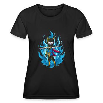 Der Grim mit dem Schwert - Frauen Funktions-T-Shirt - Schwarz - Vorne - AI Model Female 172 light (172cm)