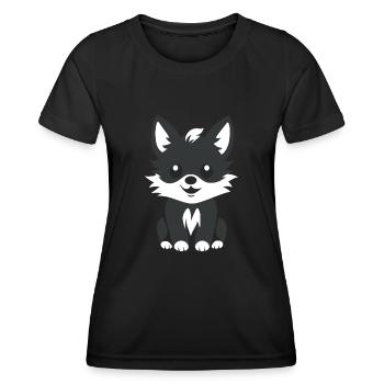 wolf - Women's Functional T-Shirt - black - Front - AI Model Female 172 light (172cm)