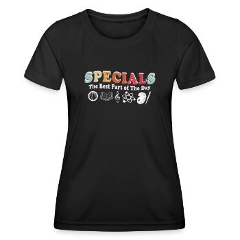 Specials The Best Part Of The Day - Women's Functional T-Shirt - black - Front - AI Model Female 172 light (172cm)