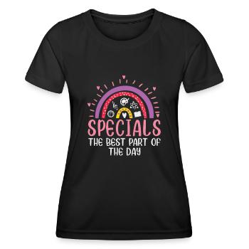 Specials The Best Part Of The Day - Women's Functional T-Shirt - black - Front - AI Model Female 172 light (172cm)