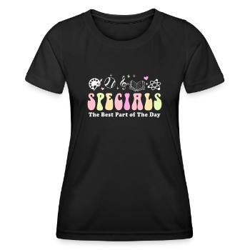 Specials The Best Part Of The Day - Women's Functional T-Shirt - black - Front - AI Model Female 172 light (172cm)