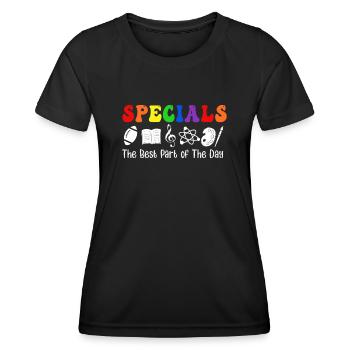 Specials The Best Part Of The Day - Women's Functional T-Shirt - black - Front - AI Model Female 172 light (172cm)