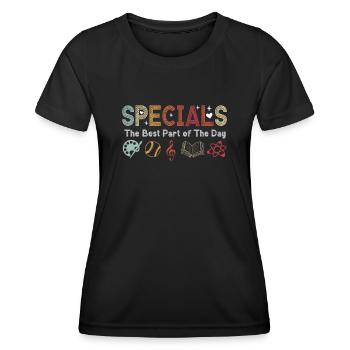 Specials The Best Part Of The Day - Women's Functional T-Shirt - black - Front - AI Model Female 172 light (172cm)