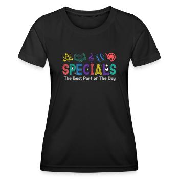 Spéciaux La meilleure partie de la journée - T-shirt sport Femme - noir - Devant - AI Model Female 172 light (172cm)