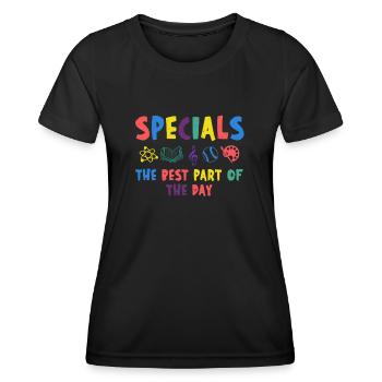 Specials The Best Part Of The Day - Women's Functional T-Shirt - black - Front - AI Model Female 172 light (172cm)