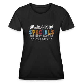 Specials The Best Part Of The Day - Women's Functional T-Shirt - black - Front - AI Model Female 172 light (172cm)