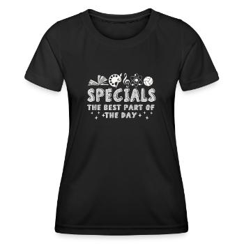 Specials The Best Part Of The Day - Women's Functional T-Shirt - black - Front - AI Model Female 172 light (172cm)