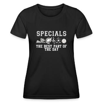 Spéciaux La meilleure partie de la journée - T-shirt sport Femme - noir - Devant - AI Model Female 172 light (172cm)