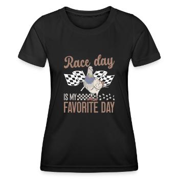 Taubensport Taubenzüchter Brieftaube - Frauen Funktions-T-Shirt - Schwarz - Vorne - AI Model Female 172 light (172cm)