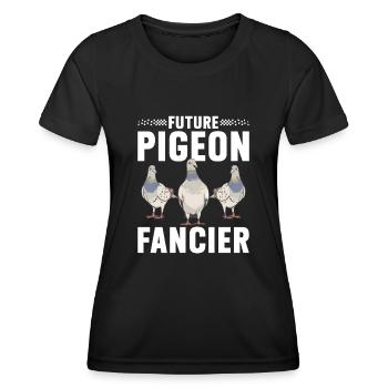 Pigeon sport Pigeon fancier racing pigeon - Women's Functional T-Shirt - black - Front - AI Model Female 172 light (172cm)
