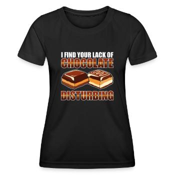 Schokoriegel Junk Food Sugar Chocolate Buddies - Frauen Funktions-T-Shirt - Schwarz - Vorne - AI Model Female 172 light (172cm)