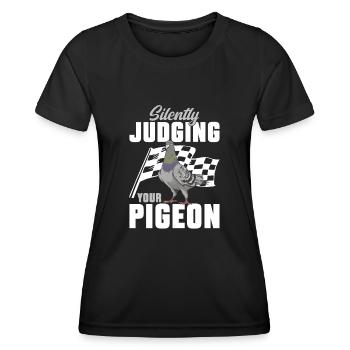 Pigeon sport Pigeon fancier racing pigeon - Women's Functional T-Shirt - black - Front - AI Model Female 172 light (172cm)