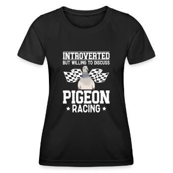 Pigeon sport Pigeon fancier racing pigeon - Women's Functional T-Shirt - black - Front - AI Model Female 172 light (172cm)
