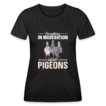 Pigeon sport Pigeon fancier racing pigeon - Women's Functional T-Shirt - black - Front - AI Model Female 172 light (172cm)