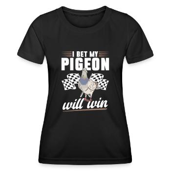 Pigeon sport Pigeon fancier racing pigeon - Women's Functional T-Shirt - black - Front - AI Model Female 172 light (172cm)