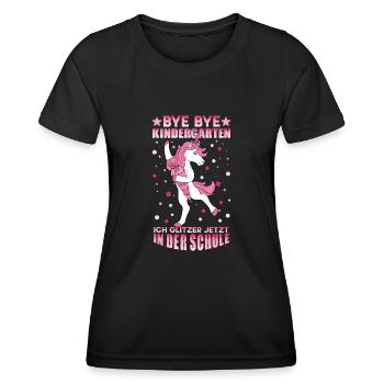 Bye Bye Kindergarten School Enrollment I Glitter Now - Women's Functional T-Shirt - black - Front - AI Model Female 172 light (172cm)