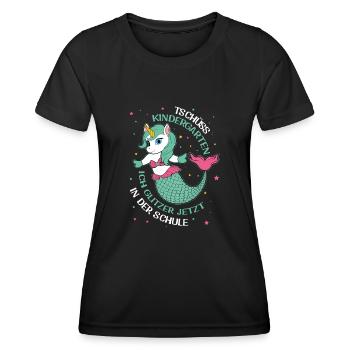 Bye Bye Kindergarten I'm Glittering Now In The - Women's Functional T-Shirt - black - Front - AI Model Female 172 light (172cm)