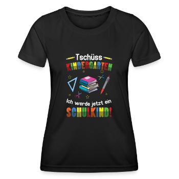 Enrolment Bye Bye Kindergarten School Child - Women's Functional T-Shirt - black - Front - AI Model Female 172 light (172cm)