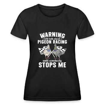 Pigeon sport Pigeon fancier racing pigeon - Women's Functional T-Shirt - black - Front - AI Model Female 172 light (172cm)