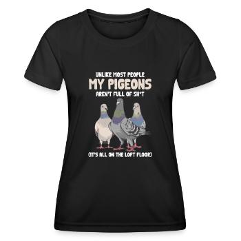 Pigeon sport Pigeon fancier racing pigeon - Women's Functional T-Shirt - black - Front - AI Model Female 172 light (172cm)
