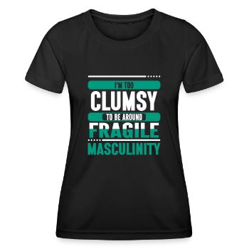 Clumsy To Fragile Masculinity - Women's Functional T-Shirt - black - Front - AI Model Female 172 light (172cm)