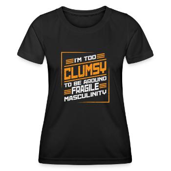 Clumsy To Fragile Masculinity - Women's Functional T-Shirt - black - Front - AI Model Female 172 light (172cm)