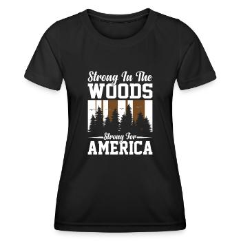 Wood Lover Wood Cutter Lumberjack Apparel - Frauen Funktions-T-Shirt - Schwarz - Vorne - AI Model Female 172 light (172cm)