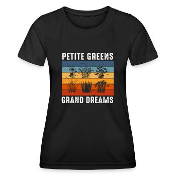 Jardinier Urbain Hommes Femmes Microgreens - T-shirt sport Femme - noir - Devant - AI Model Female 172 light (172cm)