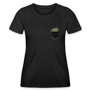 Urban Gardener Männer Frauen Microgreens - Frauen Funktions-T-Shirt - Schwarz - Vorne - AI Model Female 172 light (172cm)