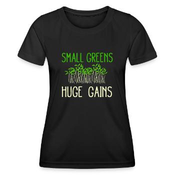 Jardinier Urbain Hommes Femmes Microgreens - T-shirt sport Femme - noir - Devant - AI Model Female 172 light (172cm)
