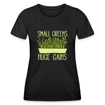 Jardinier Urbain Hommes Femmes Microgreens - T-shirt sport Femme - noir - Devant - AI Model Female 172 light (172cm)