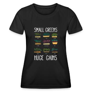 Urban Gardener Männer Frauen Microgreens - Frauen Funktions-T-Shirt - Schwarz - Vorne - AI Model Female 172 light (172cm)