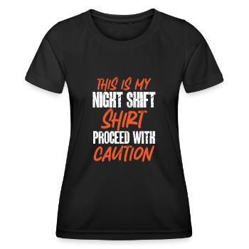 Night Shift Nurse - Women's Functional T-Shirt - black - Front - AI Model Female 172 light (172cm)