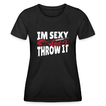 Amateurs de fléchettes Tir sportif sur cible - T-shirt sport Femme - noir - Devant - AI Model Female 172 light (172cm)