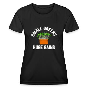 Urban Gardener Männer Frauen Microgreens - Frauen Funktions-T-Shirt - Schwarz - Vorne - AI Model Female 172 light (172cm)