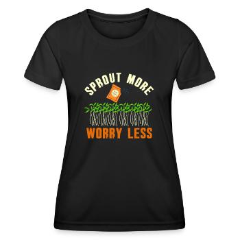Urban Gardener Männer Frauen Microgreens - Frauen Funktions-T-Shirt - Schwarz - Vorne - AI Model Female 172 light (172cm)