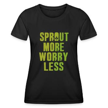 Jardinier Urbain Hommes Femmes Microgreens - T-shirt sport Femme - noir - Devant - AI Model Female 172 light (172cm)