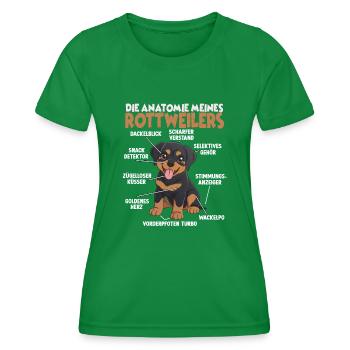 Drôle Rottweiler Chemise Chien Propriétaire Rottweiler - T-shirt sport Femme - vert - Devant - AI Model Female 172 dark (172cm)