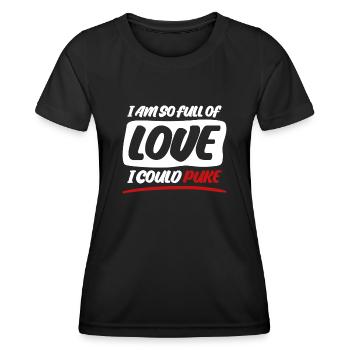 Saint-Valentin petite amie coeur amour - T-shirt sport Femme - noir - Devant - AI Model Female 172 light (172cm)