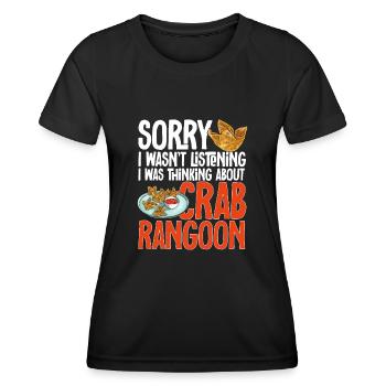 Krabben Rangoon Crab Rangoon - Frauen Funktions-T-Shirt - Schwarz - Vorne - AI Model Female 172 light (172cm)